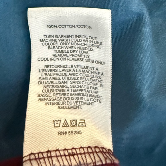 Express Burgundy Graphic Long Sleeve Shirt (Men’s Medium) - Picture 4 of 5